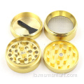 50mm véier-Layer super Gold bëlleg grinder fëmmen Accessoiren